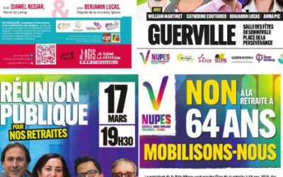 Trois réunions publiques de la NUPES dans les Yvelines autour de la réforme des retraites et les transports