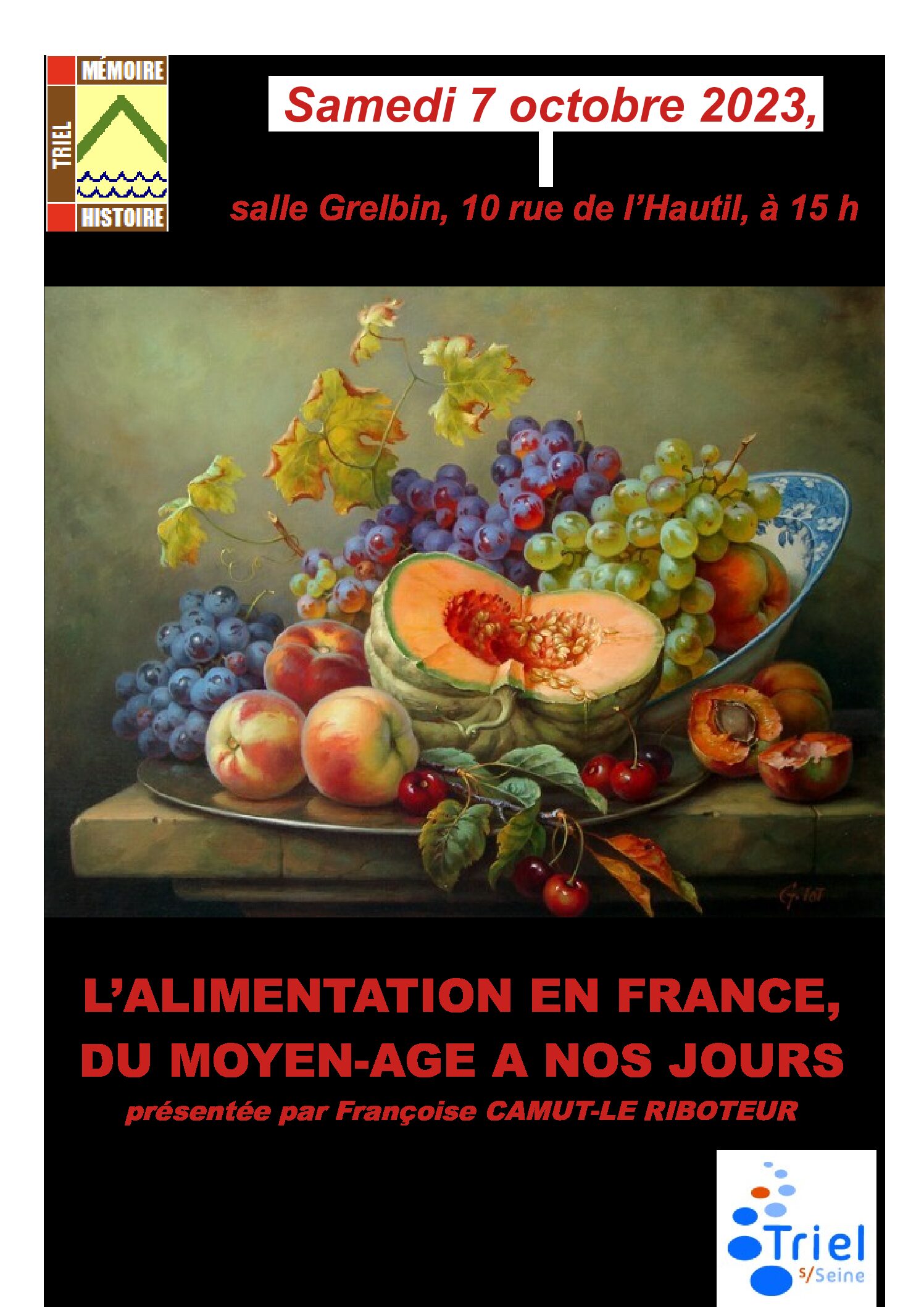 Triel, Mémoire & Histoire : conférence sur l’alimentation en France, du Moyen-âge à nos jours